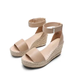Adjustable Ankle Strap Espadrille Platform Sandals