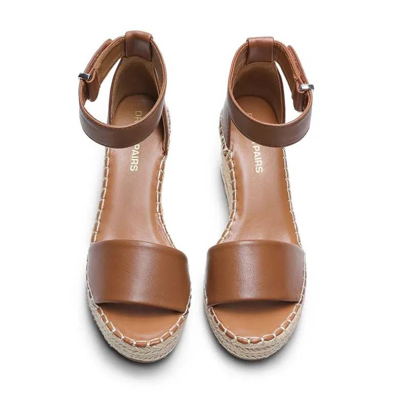Adjustable Ankle Strap Espadrille Platform Sandals