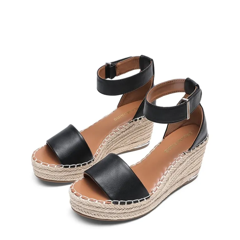 Adjustable Ankle Strap Espadrille Platform Sandals