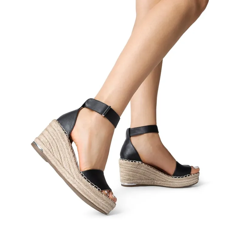 Adjustable Ankle Strap Espadrille Platform Sandals