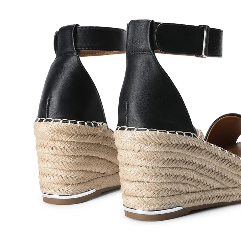 Adjustable Ankle Strap Espadrille Platform Sandals