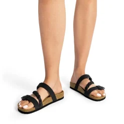 Adjustable Vegan Leather Slide Sandals