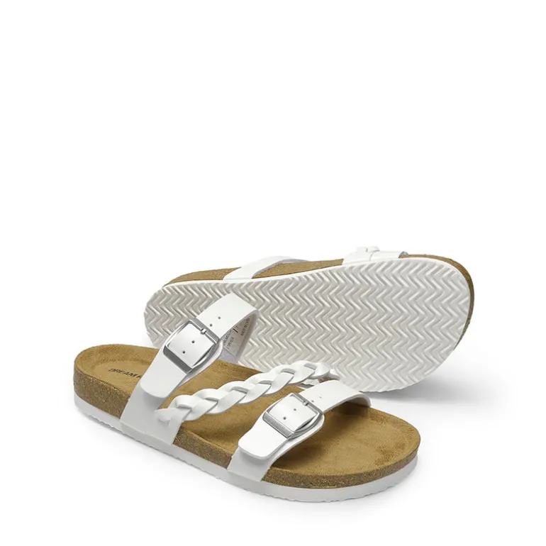 Adjustable Vegan Leather Slide Sandals