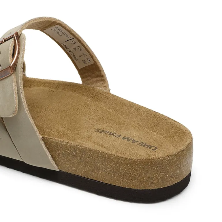 Adjustable Vegan Leather Slide Sandals