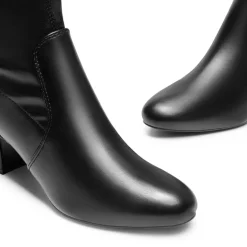 Almond Toe Chunky Ankle Boots
