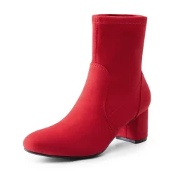 Almond Toe Chunky Ankle Boots