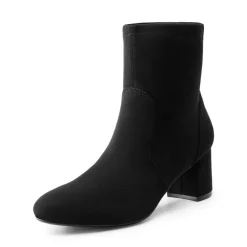 Almond Toe Chunky Ankle Boots