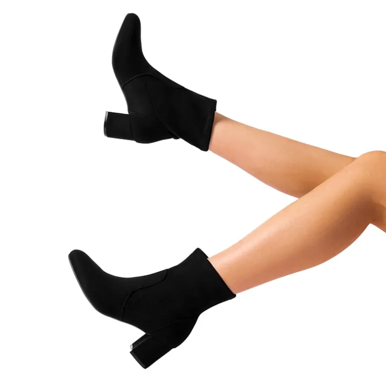 Almond Toe Chunky Ankle Boots