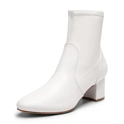 Almond Toe Chunky Ankle Boots