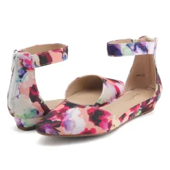 Amiga Ankle Strap Flats Shoes