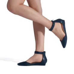 Amiga Ankle Strap Flats Shoes