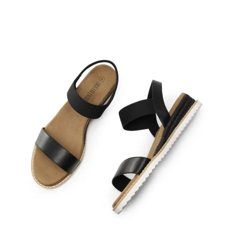 Ankle Elastic Strap Espadrille Flat Sandals