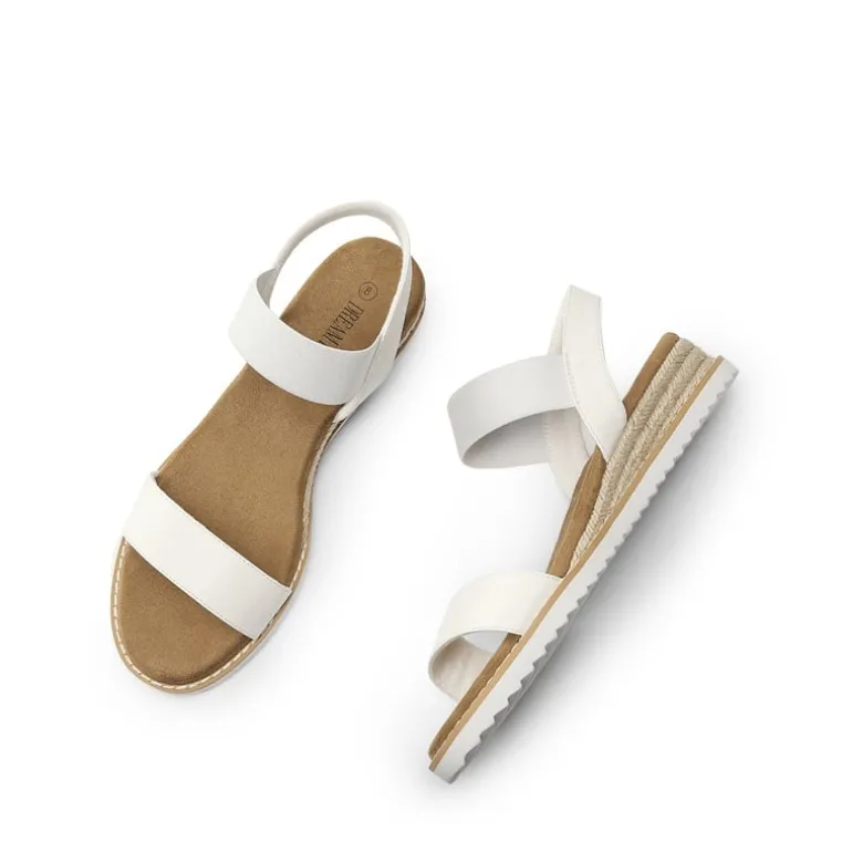Ankle Elastic Strap Espadrille Flat Sandals