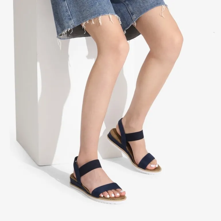 Ankle Elastic Strap Espadrille Flat Sandals
