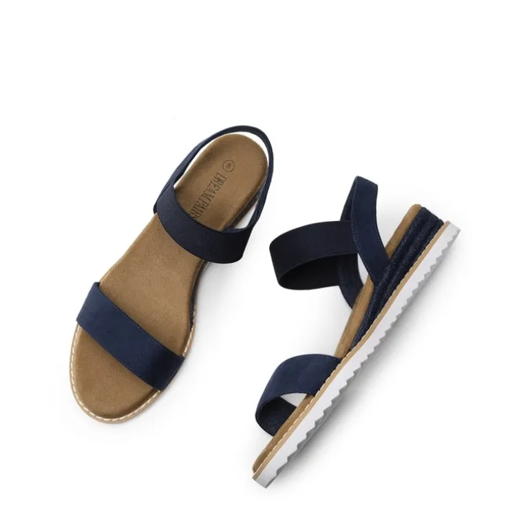 Ankle Elastic Strap Espadrille Flat Sandals