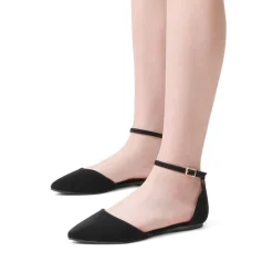 Ankle Strap Ballerina Flats