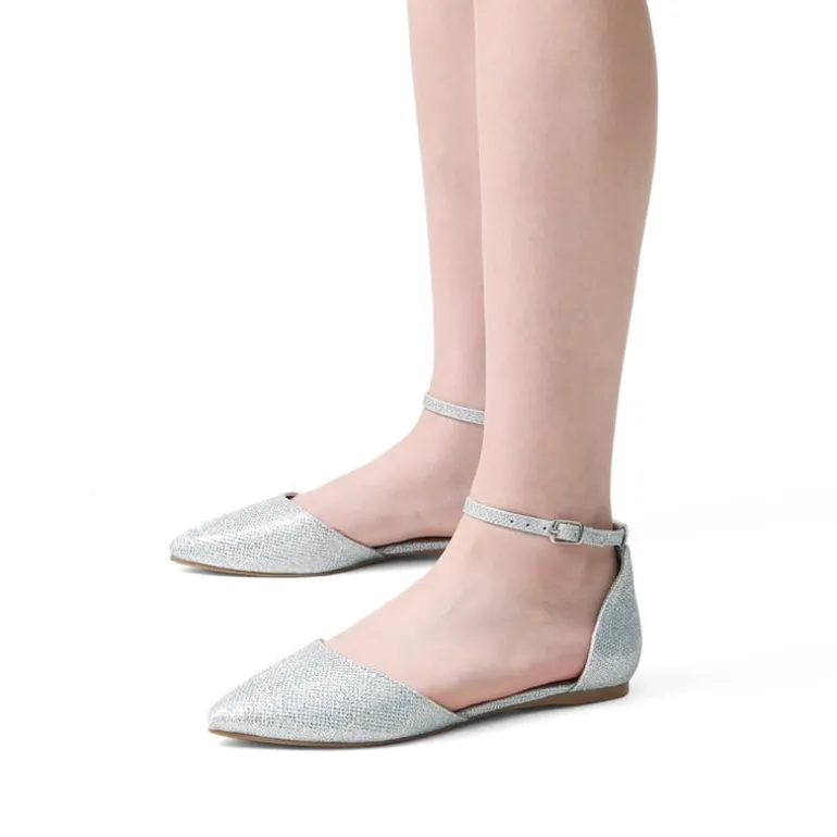 Ankle Strap Ballerina Flats