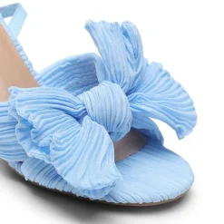 Ankle Strap Bow Block Heel Sandals