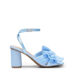 Ankle Strap Bow Block Heel Sandals