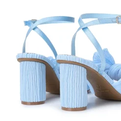 Ankle Strap Bow Block Heel Sandals