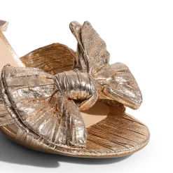 Ankle Strap Bow Block Heel Sandals