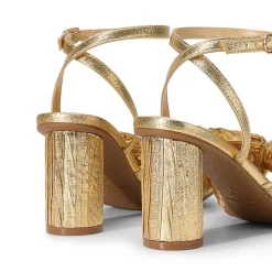Ankle Strap Bow Block Heel Sandals