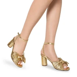 Ankle Strap Bow Block Heel Sandals
