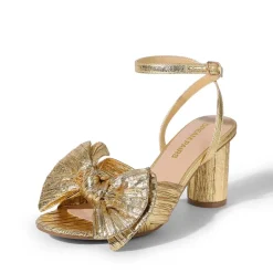 Ankle Strap Bow Block Heel Sandals