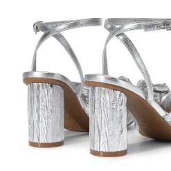 Ankle Strap Bow Block Heel Sandals