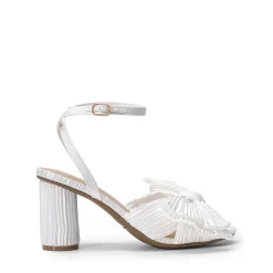 Ankle Strap Bow Block Heel Sandals