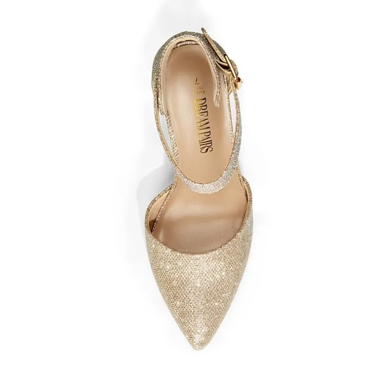Ankle-Strap Chunky High Heel Pumps