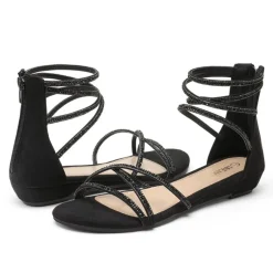 Ankle Strap Classic Low Wedge Sandals
