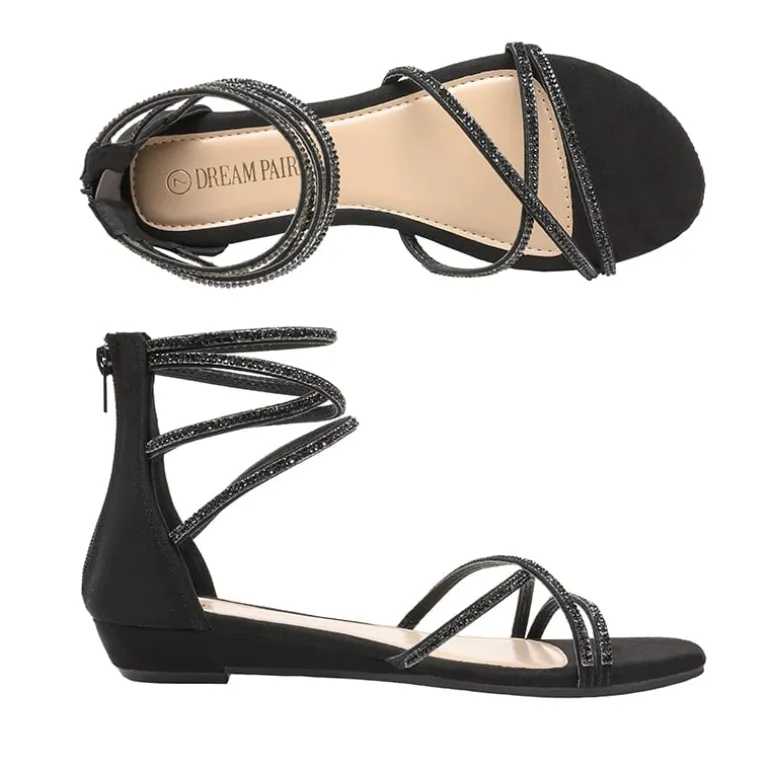 Ankle Strap Classic Low Wedge Sandals