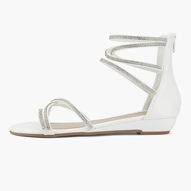 Ankle Strap Classic Low Wedge Sandals