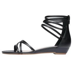 Ankle Strap Classic Low Wedge Sandals