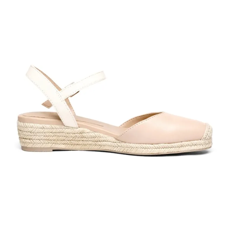 Ankle Strap Closed-Toe Espadrille Wedges