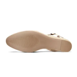 Ankle Strap Closed-Toe Espadrille Wedges