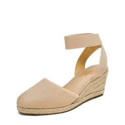 Ankle Strap Closed-Toe Espadrille Wedge Sandals
