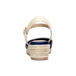 Ankle Strap Closed-Toe Espadrille Wedges