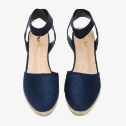 Ankle Strap Closed-Toe Espadrille Wedge Sandals