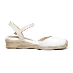Ankle Strap Closed-Toe Espadrille Wedges