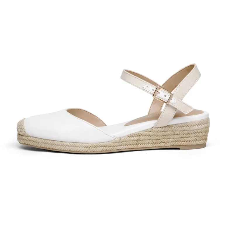 Ankle Strap Closed-Toe Espadrille Wedges