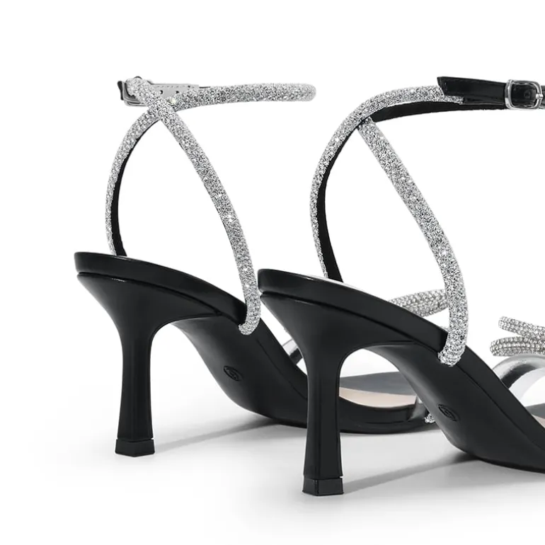 Ankle Strap Crystal Rhinestone Heels