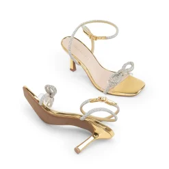 Ankle Strap Crystal Rhinestone Heels