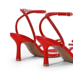Ankle Strap Crystal Rhinestone Heels