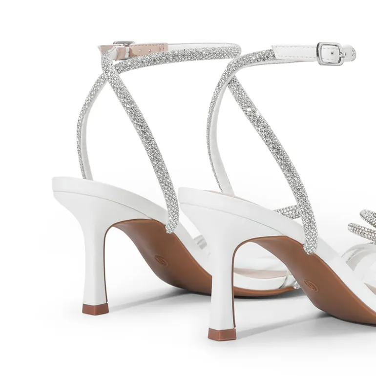 Ankle Strap Crystal Rhinestone Heels