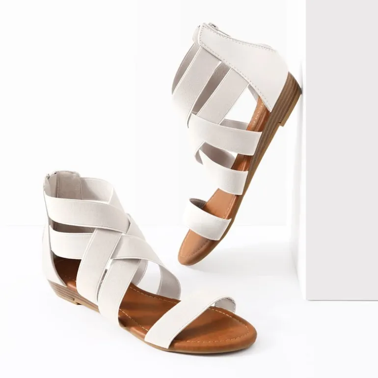 Ankle Strap Elastic Sandals