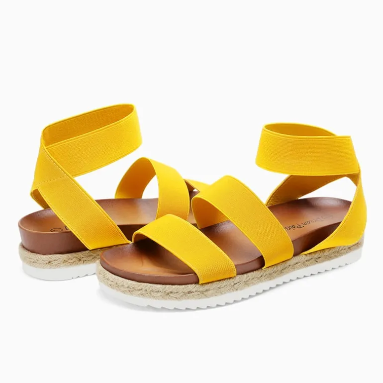 Ankle Strap Espadrille Platform Wedges