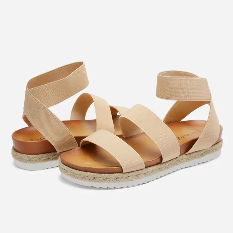 Ankle Strap Espadrille Platform Wedges