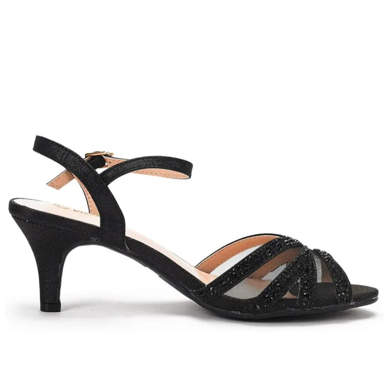 Ankle Strap Kitten Heel Sandals